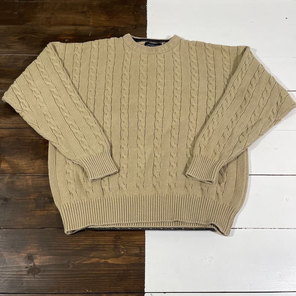 Vintage 90s Woods & Gray Cable Knit Sweater